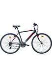 Carraro Active 280 28 Jant 21 Vites 49 Cm V-Fren Şehir Bisikleti- Mat Siyah - Koyu Gri - Kırmızı