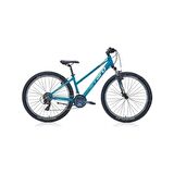 Carraro Force 401 24 Jant 21 Vites 32 Cm V-Fren Dağ Bisikleti-Mat Turkuaz - Beyaz