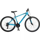 Carraro Force 600 26 Jant 21 Vites 43 Cm V-Fren Dağ Bisikleti - Açık Mavi-Siyah-Gümüş