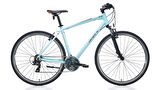 Carraro Sportive 220 28 Jant 21 Vites 40.6 Cm V-Fren Şehir Bisikleti-Mat Açık Mavi-Siyah-Turuncu