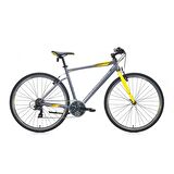 Carraro Sportive 321 28 Jant 21 Vites 48 Cm V-Fren Şehir Bisikleti-Mat Antrasit - Sarı - Koyu Sarı