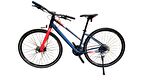 Carraro Sportive 325 28 Jant 24 Vites 40 Cm Hidrolik Disk Fren Şehir Bisikleti-Mat Lacivert-Nar Çiçe