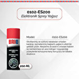 Brio Elektronik Kart Devre Soket Kablo Oksit Temizleyici Sprey 200 Ml Yağsız 2'li Paket