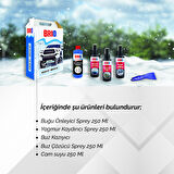 Brio Kışlık Set Plus Buğu Önleyici+Yağmur Kaydırıcı+Buz Kazıyıcı+Buz Çözücü+Cam Suyu -50 Derece