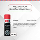 Brio Fren Balata Temizleme ve Genel Temizleyici Sprey 500 Ml 2'li Paket