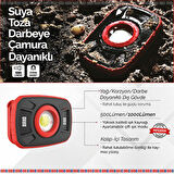 Brio Usb Şarjlı Suya ve Darbeye Dayanıklı, Ayarlanabilir Işıklı, Mıknatıslı, Askılı, Led Fener, Led Lamba 1000 Lümen Güçlü Işık