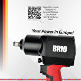 Brio Havalı Somun Sökme 1/2 1950 Nm Çift Çekiç 2,16 Kg