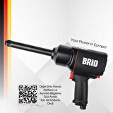 Brio Havalı Somun Sökme 3/4'' Uzun Paso 2034 Nm Çift Çekiç 4,04 Kg