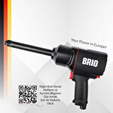 Brio Havalı Somun Sökme 1'' Uzun Paso 2034 Nm Çift Çekiç 4,42 Kg