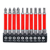 BGS Bits Uç Seti Mıknatıslı 70 Mm 10 Parça