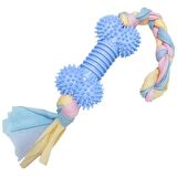 EuroDog Puppy Toys Diş İpli Kauçuk Kemik Yavru Köpek Oyuncağı Mavi 43 Cm