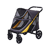 EuroDog Katlanabilir Köpek Arabası Gri Sarı 112x65x100 Cm