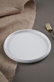 Acar Bianco Perla Porselen Yuvarlak Tabak - 23,5 cm
