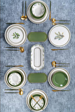 Acar Azule 27 Parça 6 Kişilik Modern Yuvarlak Stoneware Yemek Takımı 