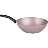 Acar Damla 24 cm Pembe Wok Tava XCM-21-0259/12