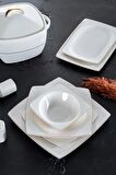 Acar Henna 60 Parça 12 Kişilik Kare Yemek Takımı