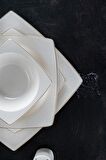 Acar Henna 60 Parça 12 Kişilik Kare Yemek Takımı