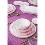 Acar Adore 27 Parça 6 Kişilik Modern Yuvarlak Stoneware Yemek Takımı 