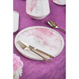Acar Adore 27 Parça 6 Kişilik Modern Yuvarlak Stoneware Yemek Takımı 