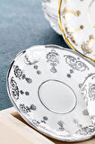 Acar Aries 6 Lı Kahve Fincan Takımı Gold Silver