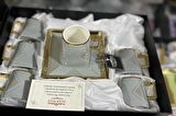 Acar HXF-21-0131 Rosetta 6'lı Kahve Fincan Takımı Gri Tek Renk