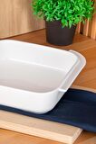 Acar Bianco Perla Kare Fırın Kabı - 24 cm