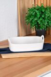 Acar Bianco Perla Dikdörtgen Kulplu Kase - 25 cm