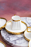 Acar HXF-05927 Aria Gold 6lı Kahve Fincanı Takımı