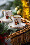 Rennes 2 Kişilik Noel Baba Kahve Fincanı Takımı - 90 ml