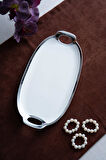 Arven Oval Silver Sunum Tepsisi - 33 cm