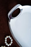 Arven Oval Silver Sunum Tepsisi - 41 cm