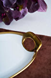 Arven Oval Gold Sunum Tepsisi - 45 cm
