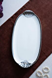 Arven Oval Silver Sunum Tepsisi - 45 cm