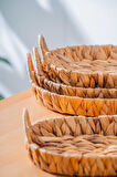Wicker 4 Parça Hasır Oval Sepet