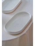 Acar Linea Porselen Beyaz Oval Tabak 32x15x3 cm