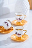 Jasmine 6 Kişilik Kahve Fincanı Takımı - 90 ml 