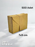 500 Adet Kraft Renkli Küçük Zarf 7x9