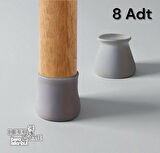 Masa Sandalye Ayak Koruyucu 8'li Silikon Ev Eşyaları Koruma Aparatı Parke Seramik Çizmez Masa Ayağı