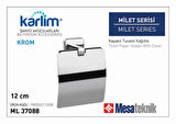 Milet Krom Kapaklı Tuvalet Kağıtlık ML37008-K