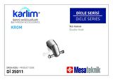 Karlim® Dicle Serisi İkili Askılık (Kutulu Sevkiyat) - Krom Kaplama