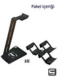 Metal Gaming Çok Fonksiyonlu Ps4 Ps5 Xbox Joystick Kontroller Tutucu Ve Kulaklık Dikey Standı