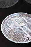 Tabak Evi Aden Sensu Cam Pasta Tabağı 16cm Sade 6 lı 2492