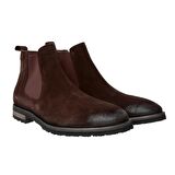 Hammer Jack 107 17725 M Sivri Burun Kısa Topuk Deri Görünümlü Soğuk Havaya Dayanıklı Günlük Kahverengi Klasik Bot Süet