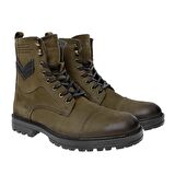 Hammer Jack Yuvarlak Burun Kısa Topuk Fermuarlı Soğuk Havaya Dayanıklı Günlük Haki Klasik Bot Nubuk