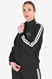 Lescon 23NTBS002120633 Siyah Kadın Fermuarlı Sweatshirt
