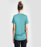 Lescon 24S-2208-24B Kadın V Yaka Kısa Kollu T-shirt