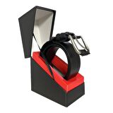 Fossil Hakiki Siyah Deri Spor 4 cm Erkek Kemeri-110