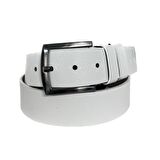 Fossil Beyaz Hakiki Düz Deri Spor 4 cm Erkek Kemeri-130