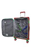 United Colors Of Benetton Ultra Light Hafif Lüx Kumaş Orta Boy Valiz Kırmızı BNT2200