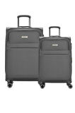 Pierre Cardin 2'li Valiz Seti Orta Ve Kabin Boy Lüx Kumaş Valiz Antrasit 04pc6000